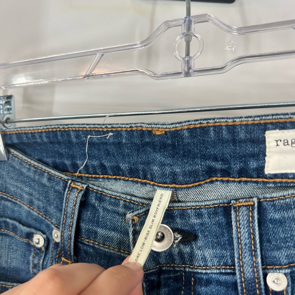 Rag & Bone Dre Low-Rise Slim Boyfriend Jeans in Bellview - Picture 3 of 8